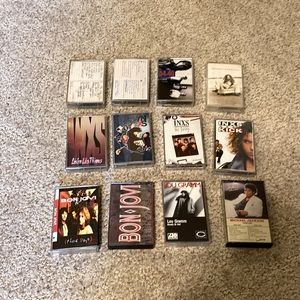 Collection of Vintage Cassette Tapes Mixed Genre